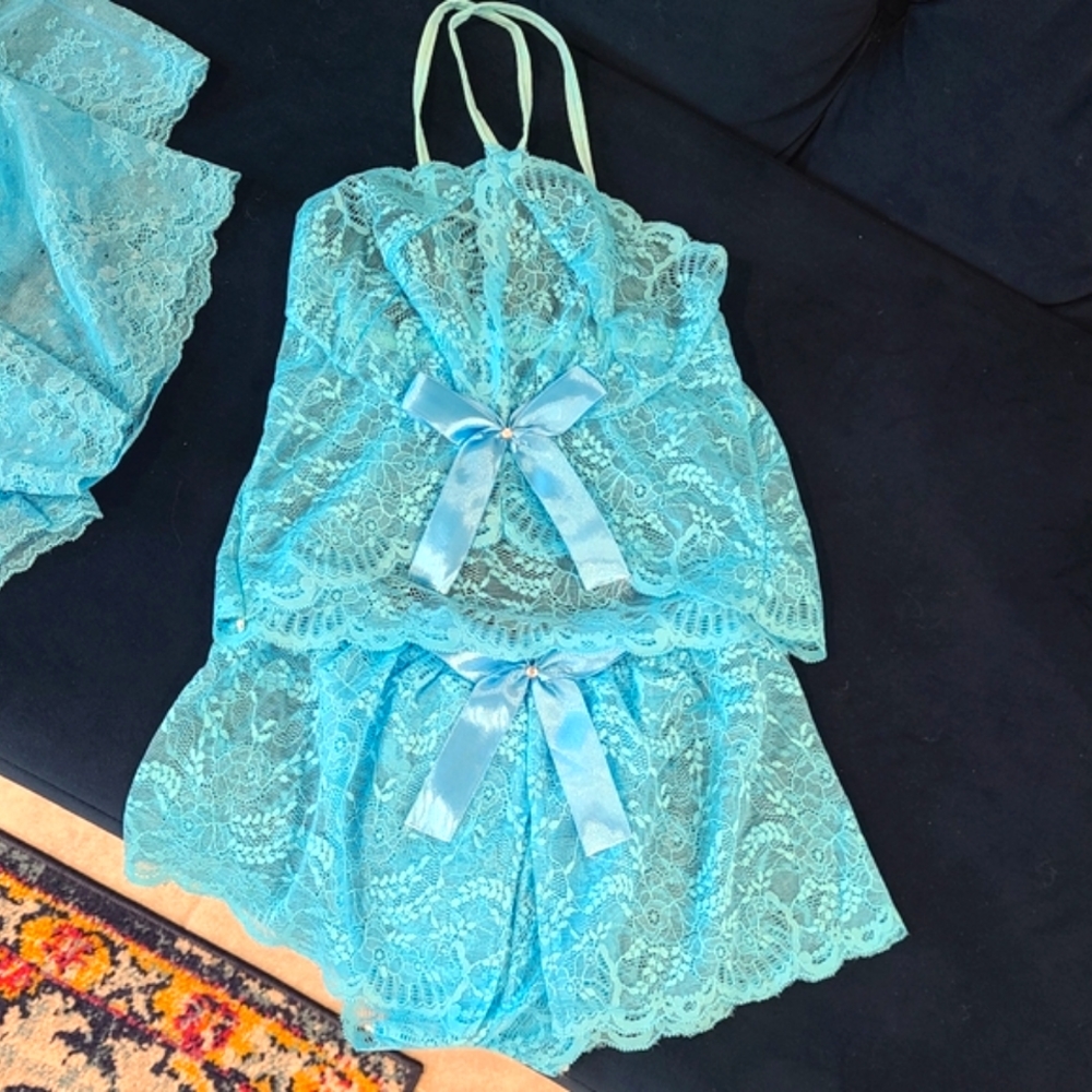 SOMETHING BLUE Lace Lingerie Bundle